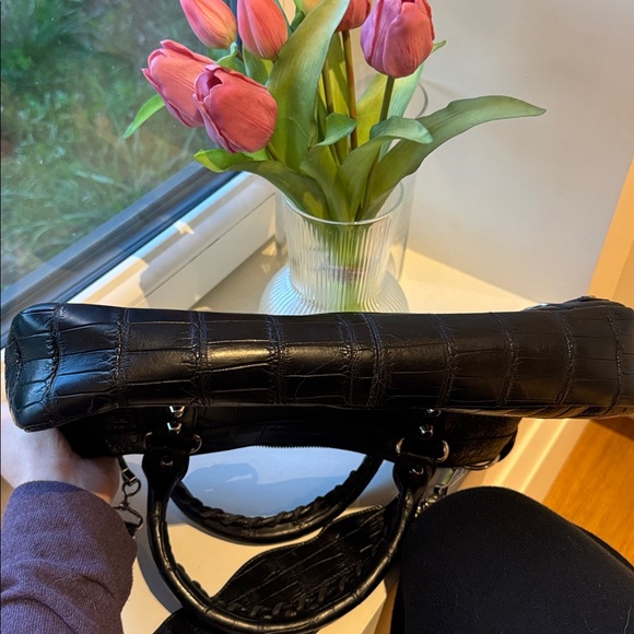 Balenciaga First Croc-Embossed Handbag - Picture 9 of 16